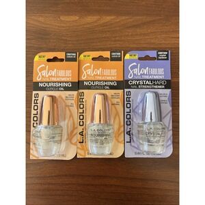 NEW LA Colors Nail Treatment LOT Nourishing Cuticle Oil Nail Strengthener 3 PACK